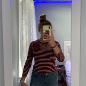 Cutout long sleeve top